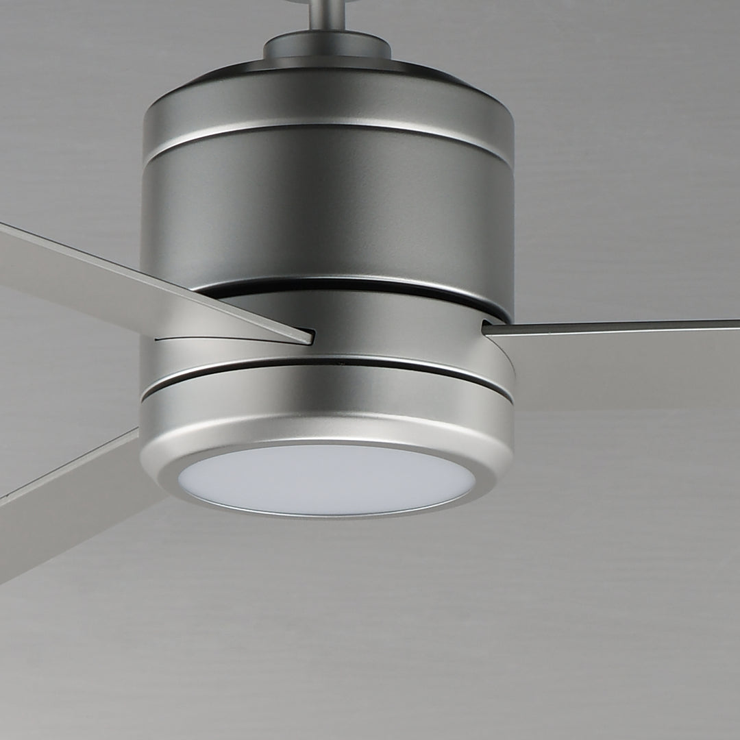 Tanker 52" Nickel Outdoor LED Fan Satin Nickel alternate view
