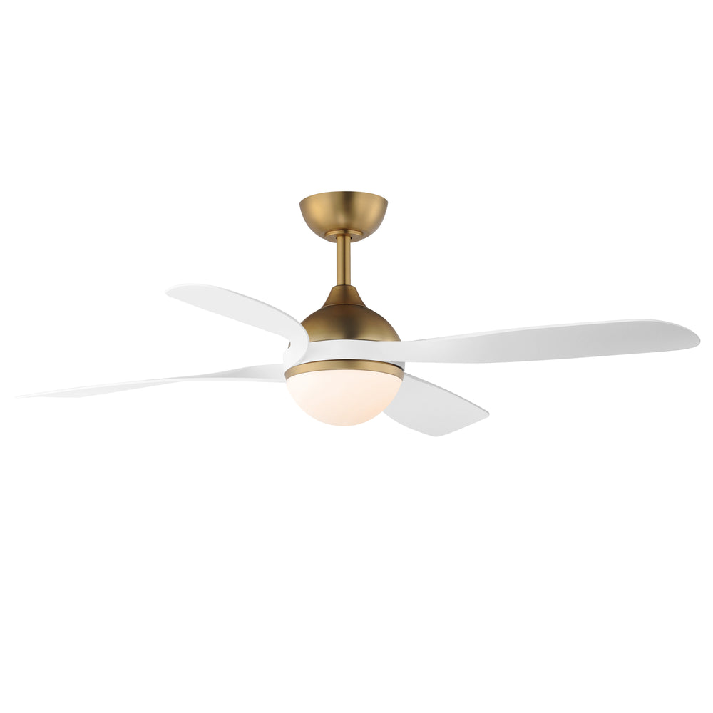Bola 52" Indoor Fan w LED Light Kit Natural Aged Brass