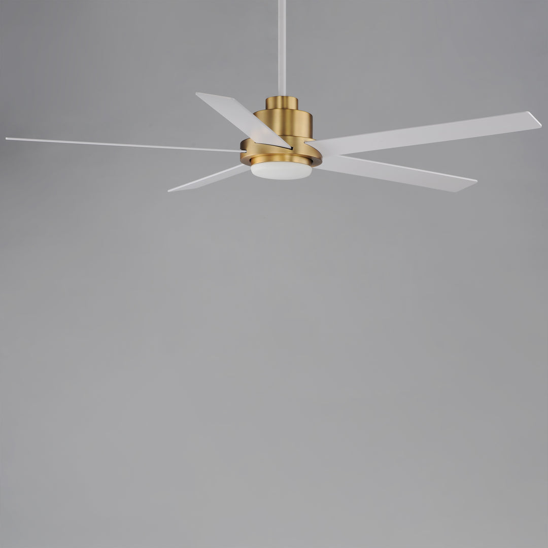 Daisy 60" 5-Blade Fan w LED Light Kit White / Natural Aged Brass alternate view
