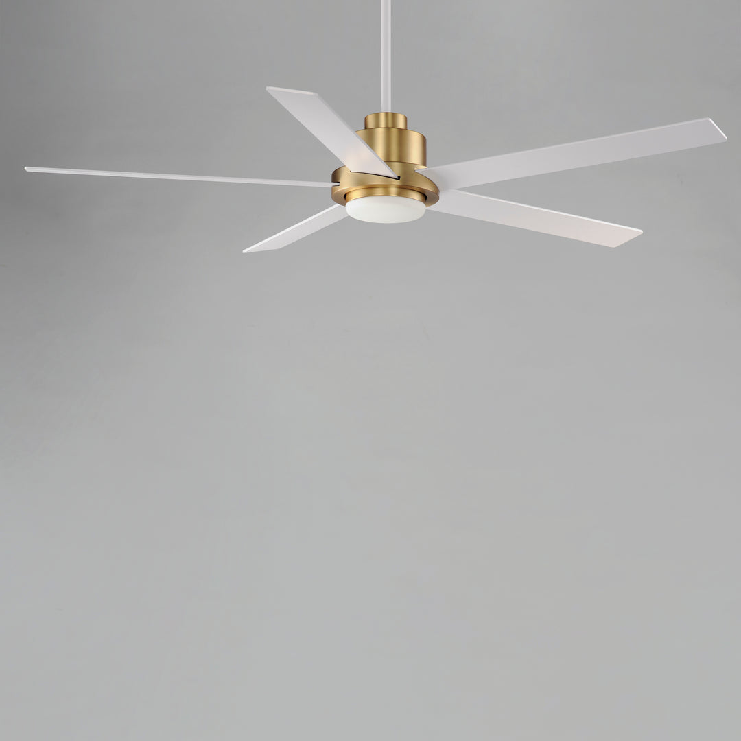 Daisy 60" 5-Blade Fan w LED Light Kit White / Natural Aged Brass alternate view