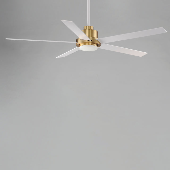 Daisy 60" 5-Blade Fan w LED Light Kit White / Natural Aged Brass alternate view