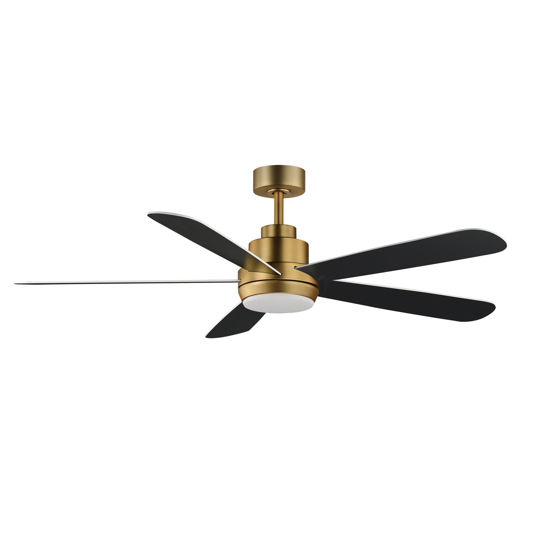 Daisies 60" 5-Blade Fan w LED White / Natural Aged Brass