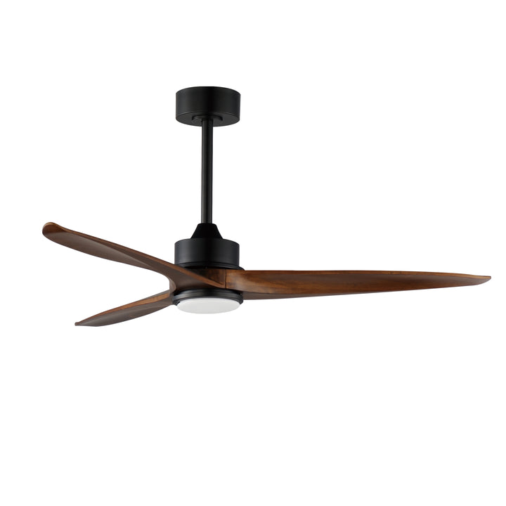 Woodwind Solid Wood Blade Fan w LED Light Kit Black