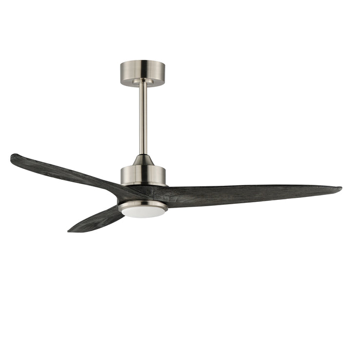 Woodwind Solid Wood Blade Fan w LED Light Kit Satin Nickel