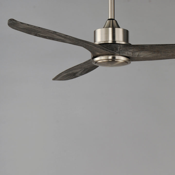 Woodwind Solid Wood Blade Fan w LED Light Kit Satin Nickel alternate view