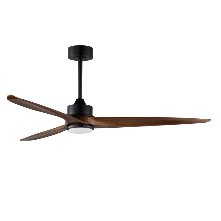 Woodwind Solid Wood Blade Fan w LED Light Kit Black