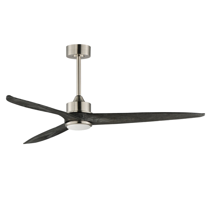 Woodwind Solid Wood Blade Fan w LED Light Kit Satin Nickel