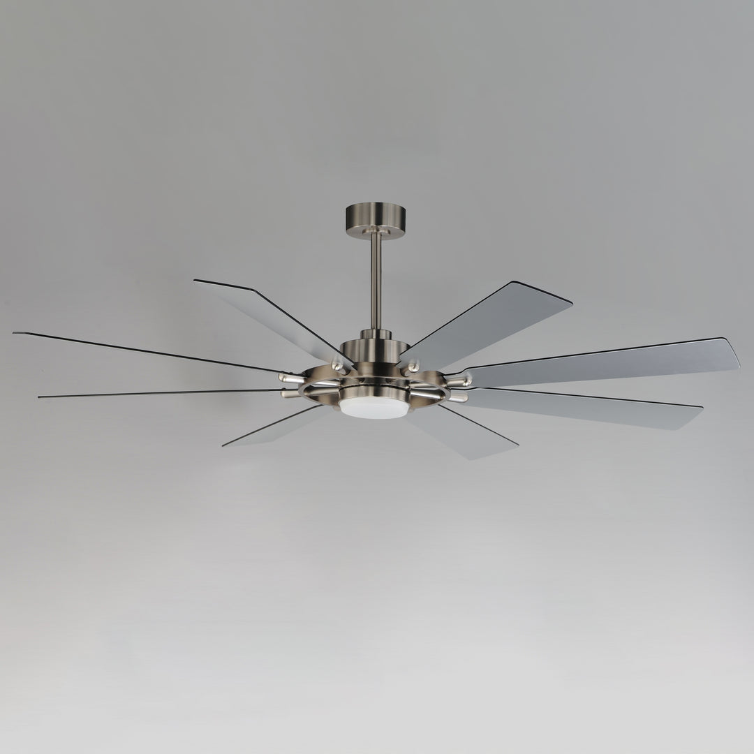Helm 72" Indoor Fan w LED Light Kit White / Satin Nickel alternate view