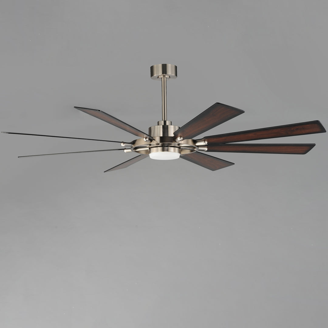 Helm 72" Indoor Fan w LED Light Kit White / Satin Nickel alternate view