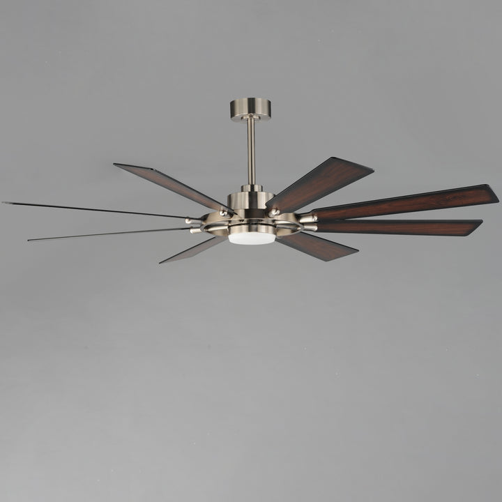 Helm 72" Indoor Fan w LED Light Kit White / Satin Nickel alternate view