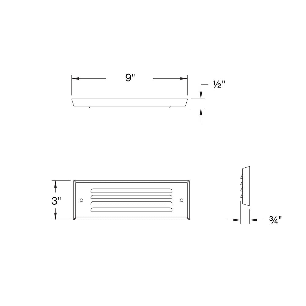 Louvered Brick Light LED Flush Step Light 12V