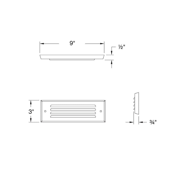Louvered Brick Light LED Flush Step Light 12V