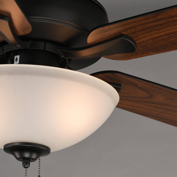 Super-Max 52" Ceiling Fan with 2-Light Kit Black alternate view