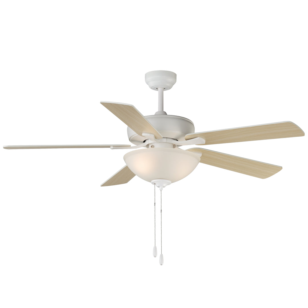 Super-Max 52" Ceiling Fan with 2-Light Kit Matte White