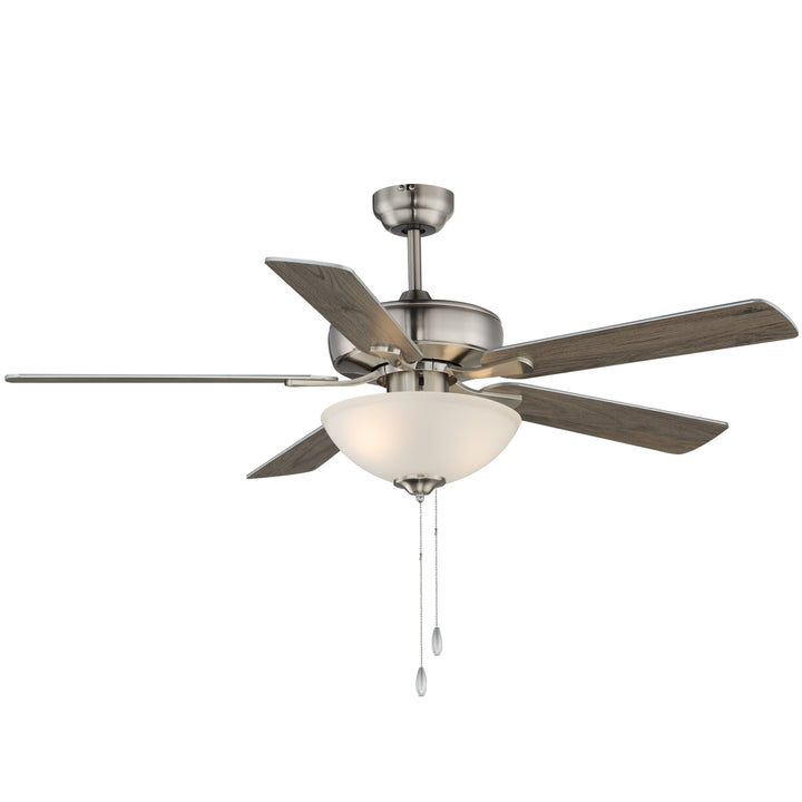 Super-Max 52" Ceiling Fan with 2-Light Kit Satin Nickel