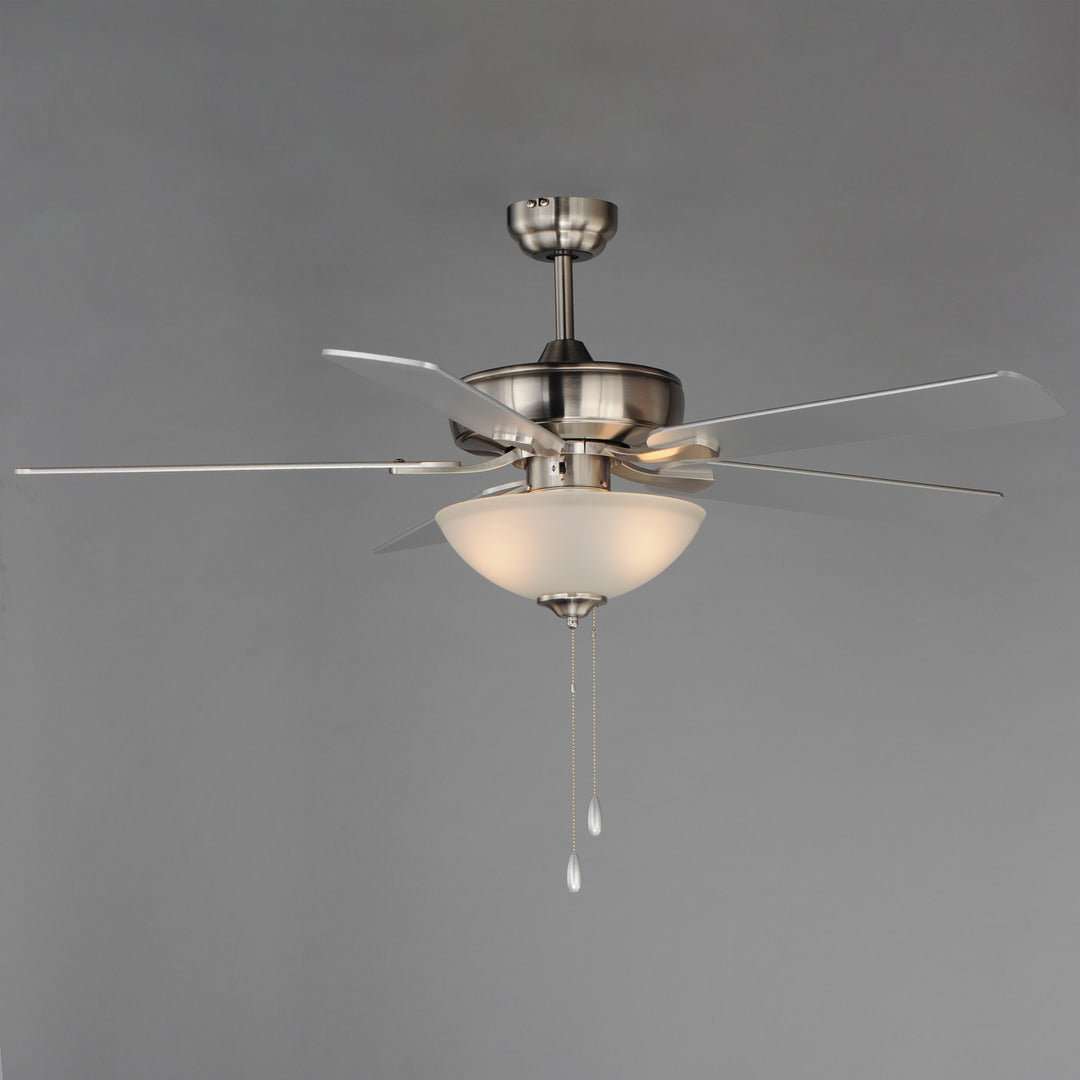 Super-Max 52" Ceiling Fan with 2-Light Kit Satin Nickel alternate view