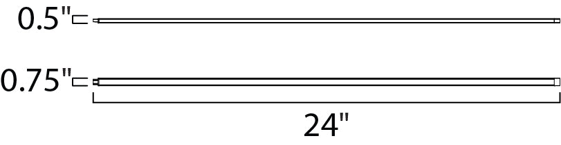 CounterMax 24V Slim LED Under Cabinet dimensions diagram