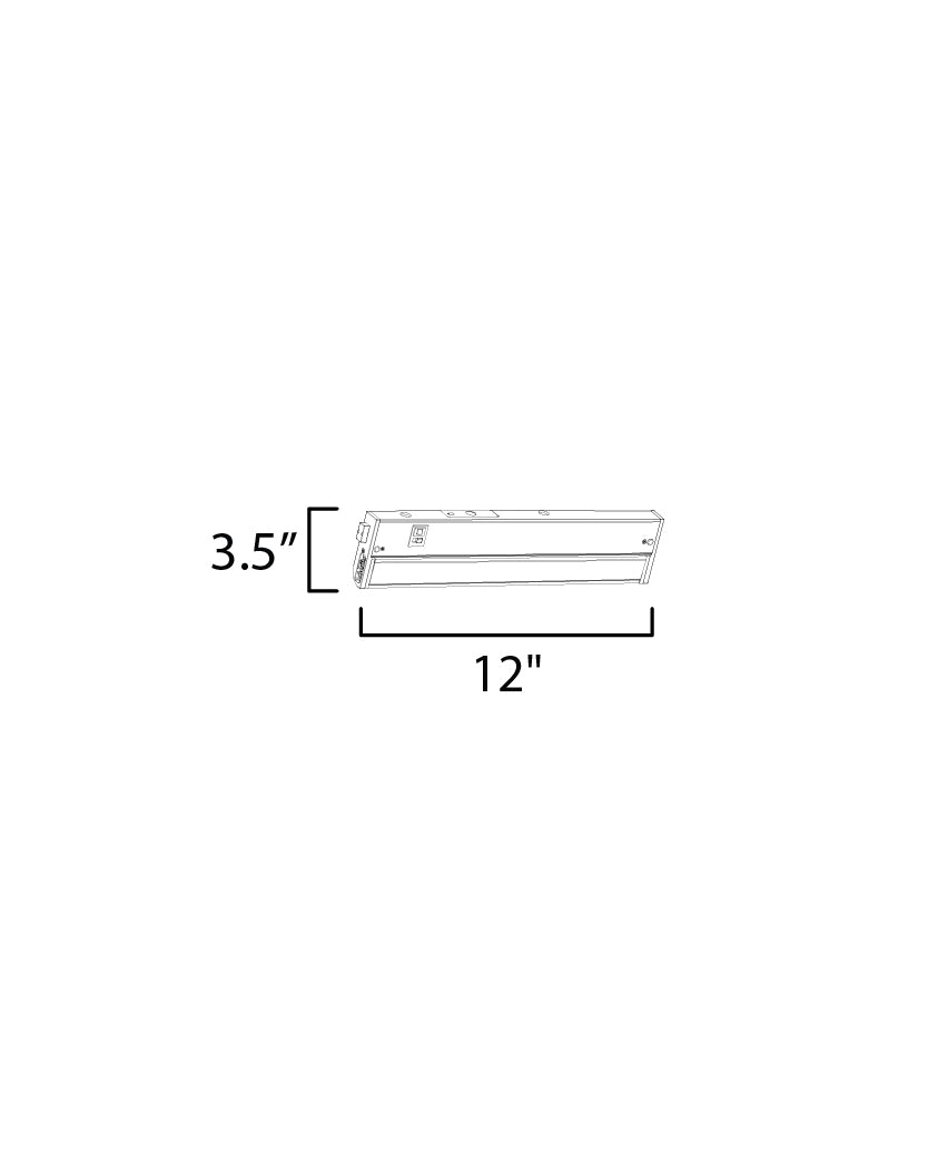 CounterMax 5K 2700-5000K LED Under Cabinet dimensions diagram