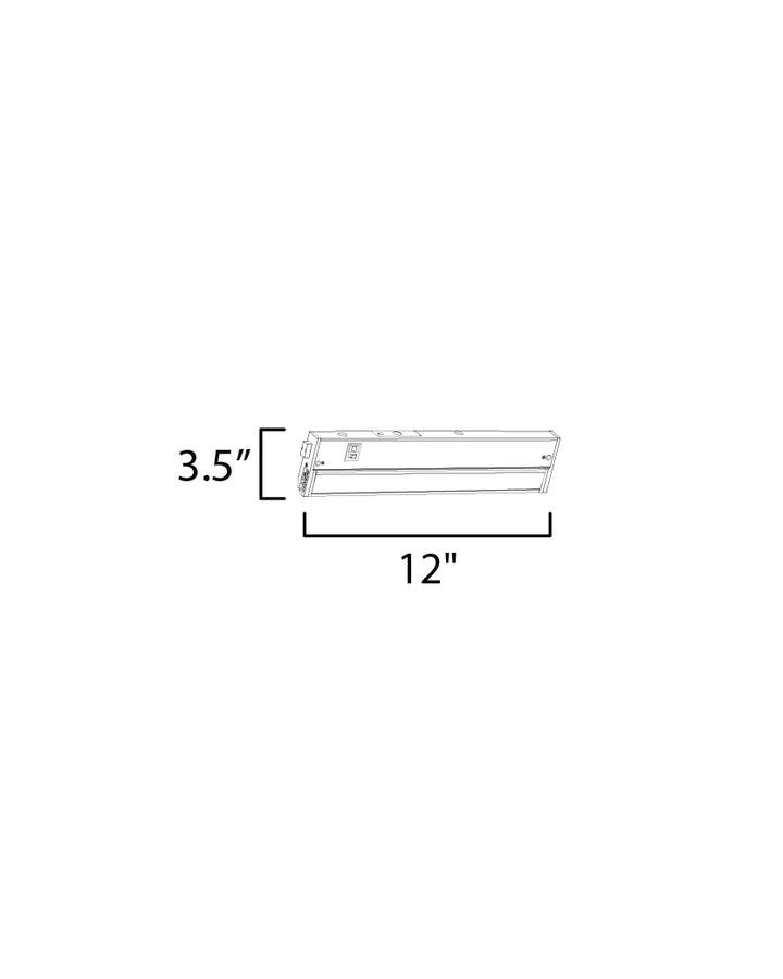CounterMax 5K 2700-5000K LED Under Cabinet dimensions diagram