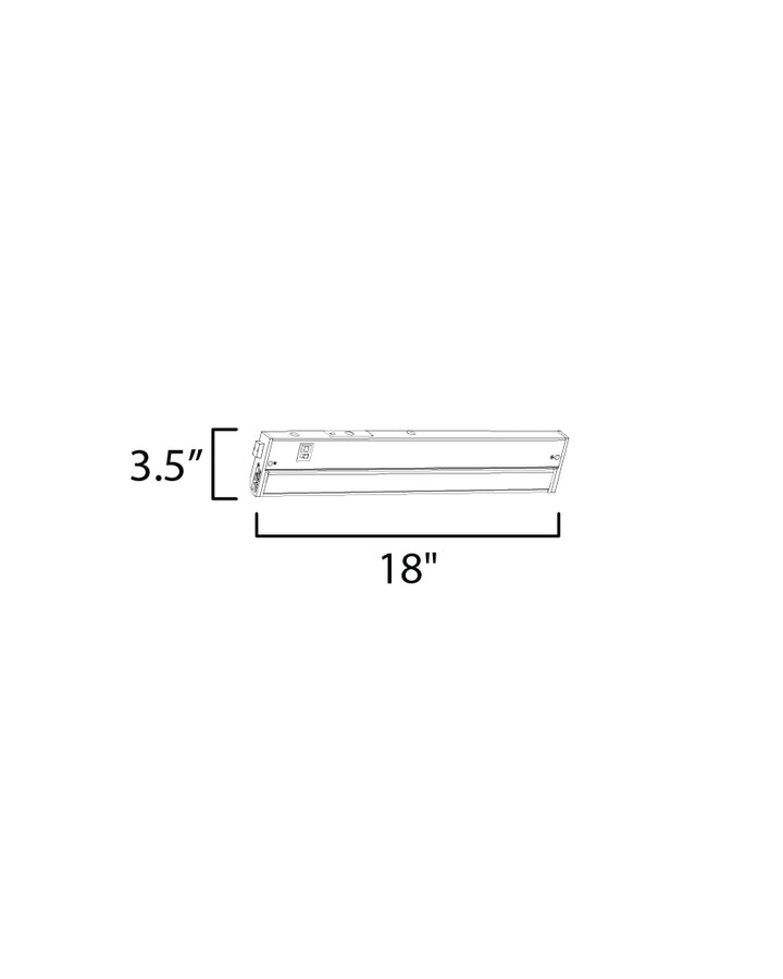 CounterMax 5K 2700-5000K LED Under Cabinet dimensions diagram