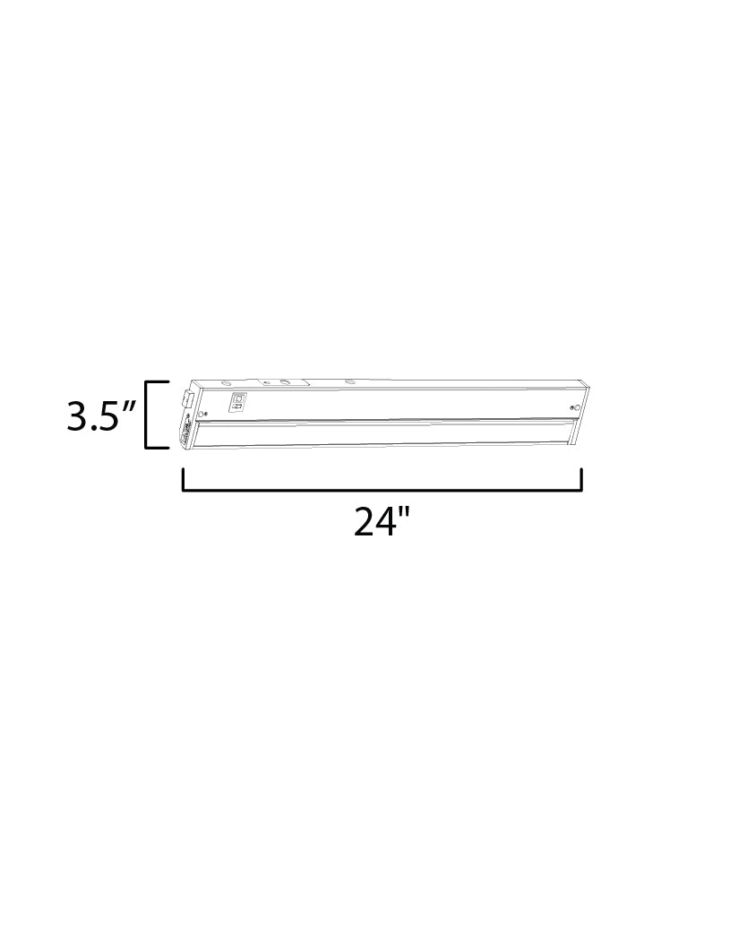 CounterMax 5K 2700-5000K LED Under Cabinet dimensions diagram