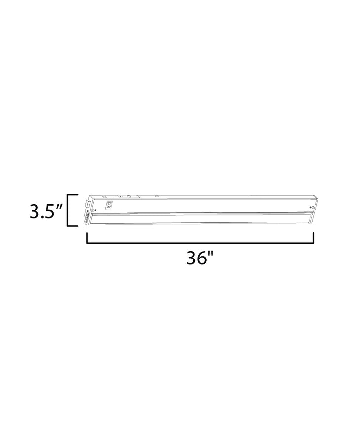 CounterMax 5K 2700-5000K LED Under Cabinet dimensions diagram