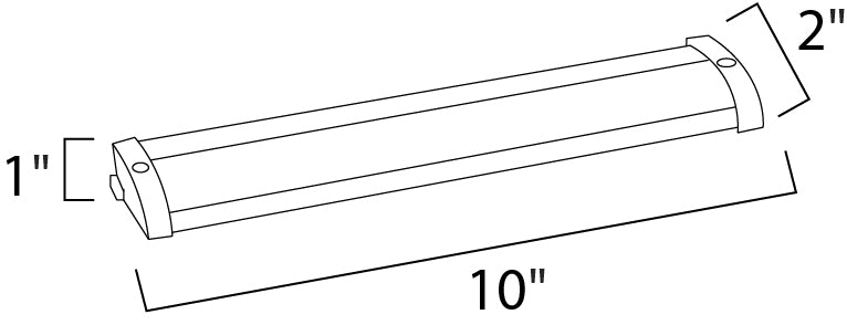 CounterMax LO LED Under Cabinet dimensions diagram