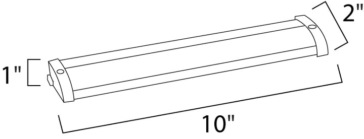 CounterMax LO LED Under Cabinet dimensions diagram