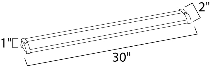 CounterMax LO LED Under Cabinet dimensions diagram