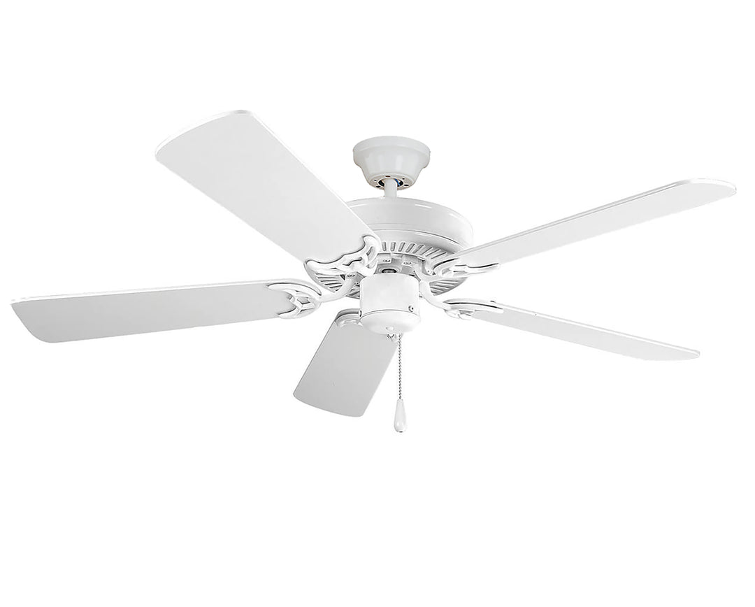 Basic-Max 52" White Fan White/Light Oak Blades Matte White