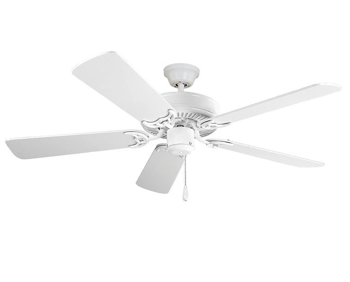 Basic-Max 52" White Fan White/Light Oak Blades Matte White