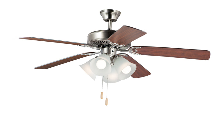 Basic-Max 52" Nickel Fan LED 4-Light W/P Blades FTSNWP