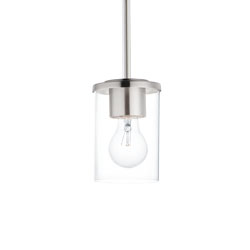 Corona 1-Light Mini Pendant Satin Nickel (CLSN)