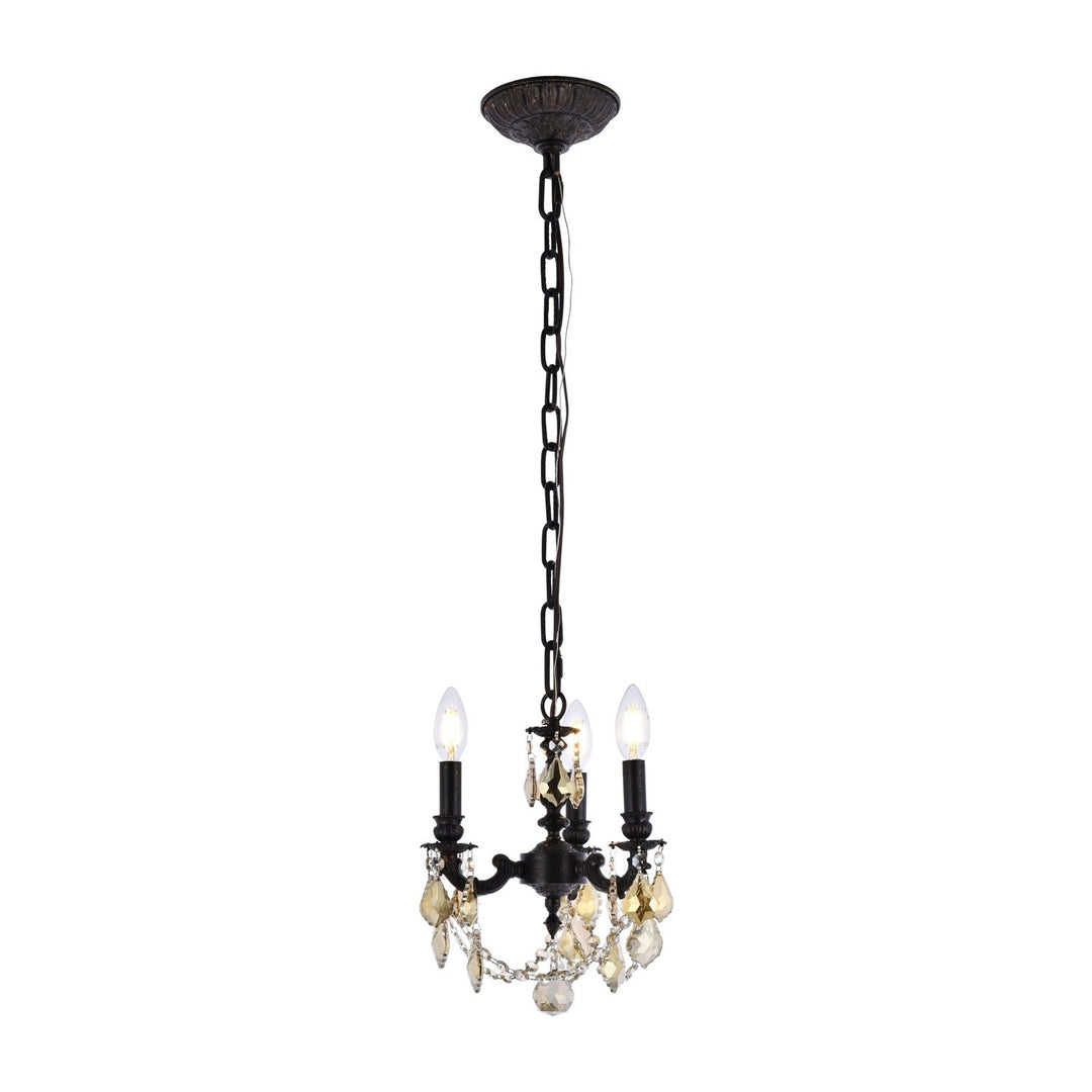 Lillie Crystal Pendant in Dark Bronze by Elegant
