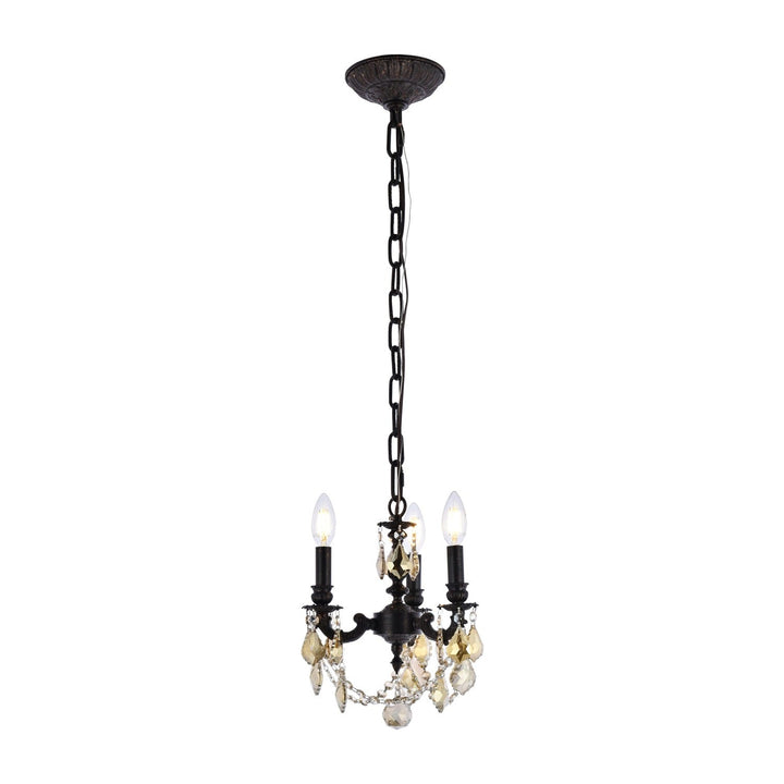 Lillie Crystal Pendant in Dark Bronze by Elegant