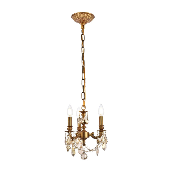 Lillie Crystal Pendant in French Gold by Elegant