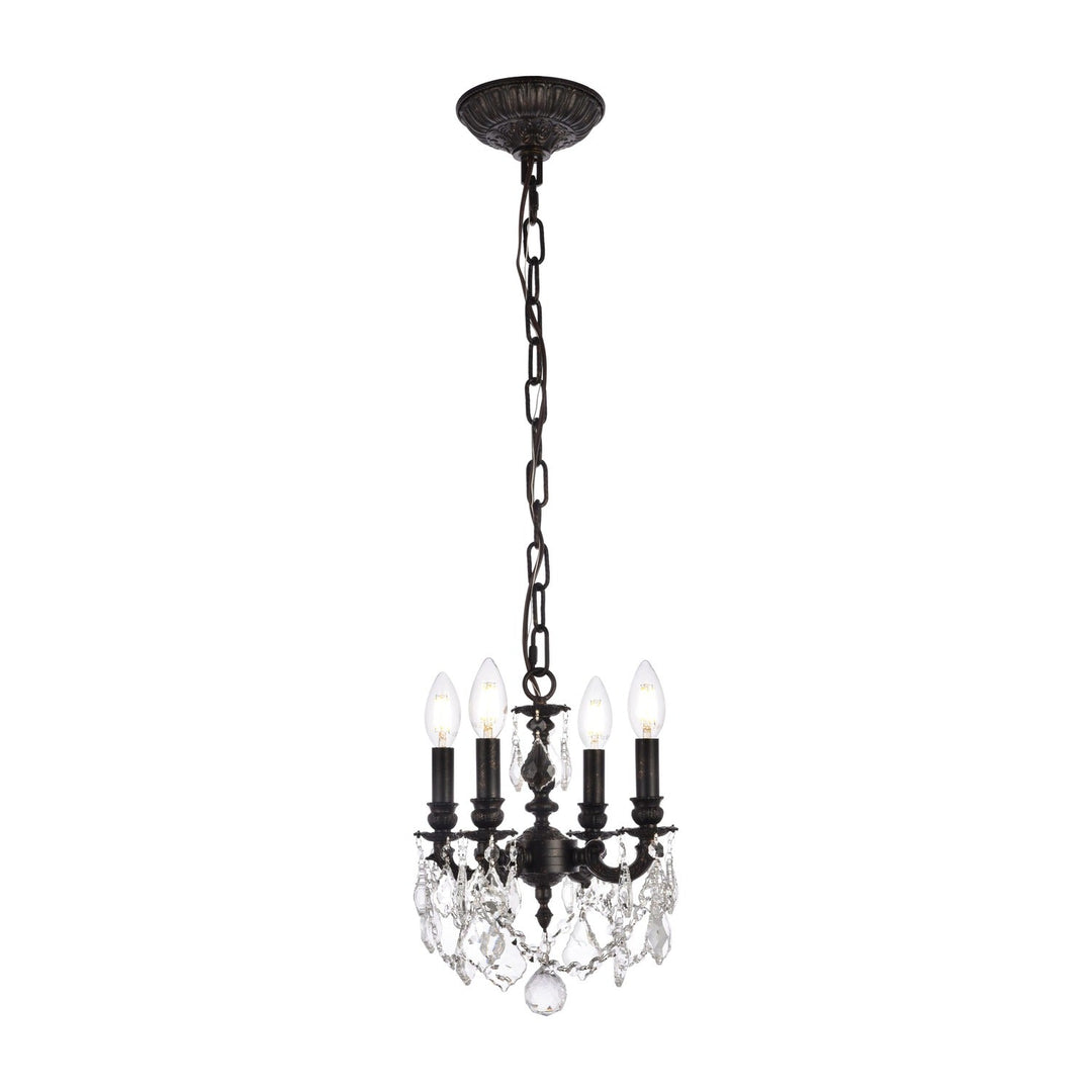 Lillie Crystal Pendant (9104) in Dark Bronze by Elegant