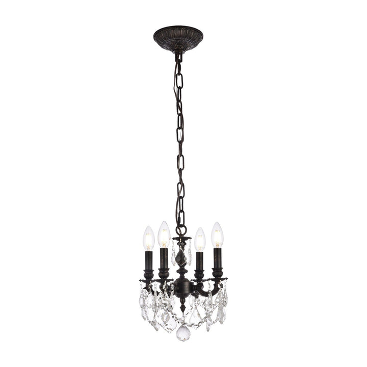 Lillie Crystal Pendant (9104) in Dark Bronze by Elegant