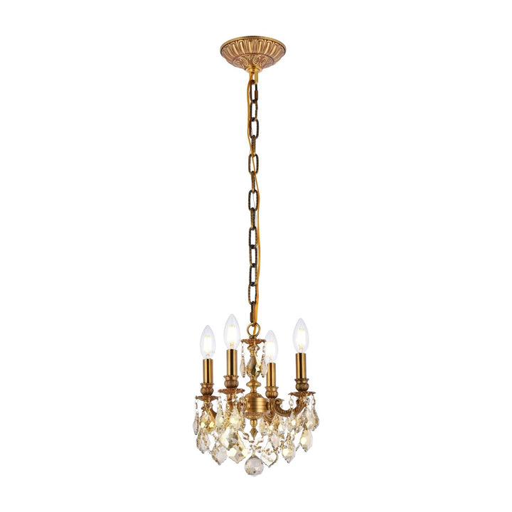 Lillie Crystal Pendant (9104) in French Gold by Elegant