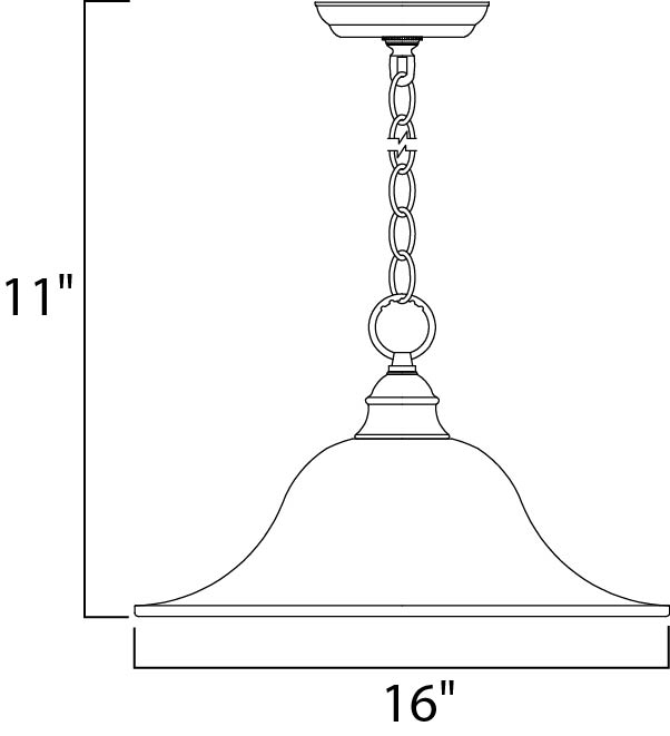 Essentials 1-Light Pendant dimensions diagram