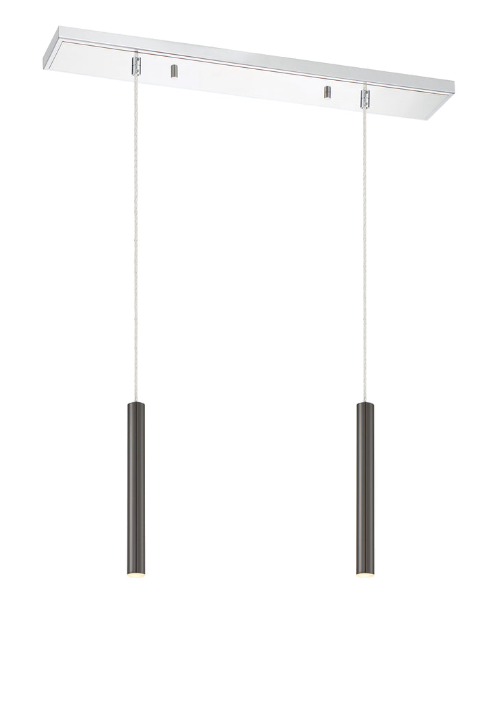 Forest - LED 2 Light Linear Chandelier (917MP12-PBL-LED-2LCH)