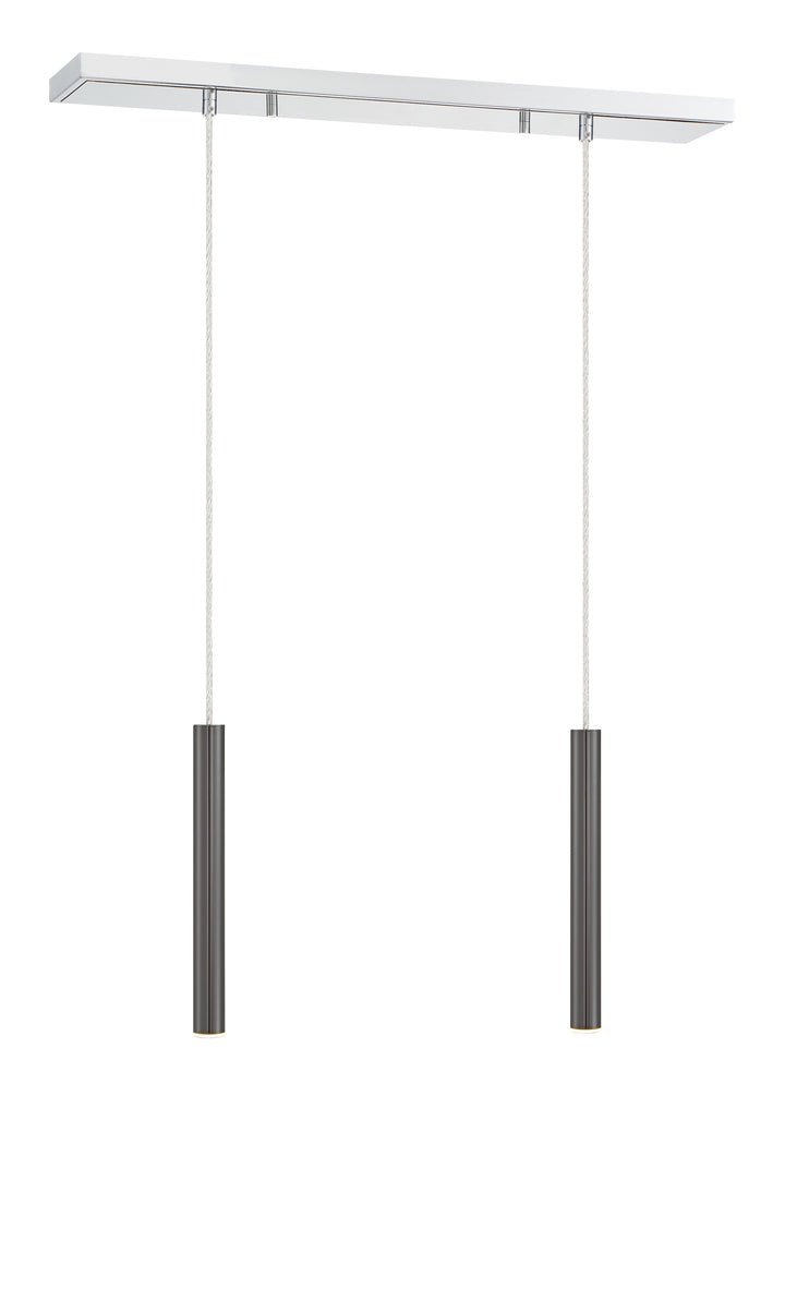 Forest - LED 2 Light Linear Chandelier (917MP12-PBL-LED-2LCH)