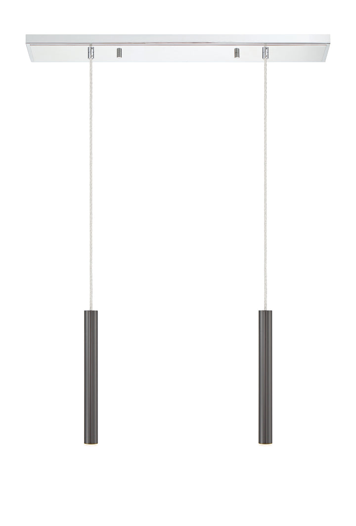 Forest - LED 2 Light Linear Chandelier (917MP12-PBL-LED-2LCH)