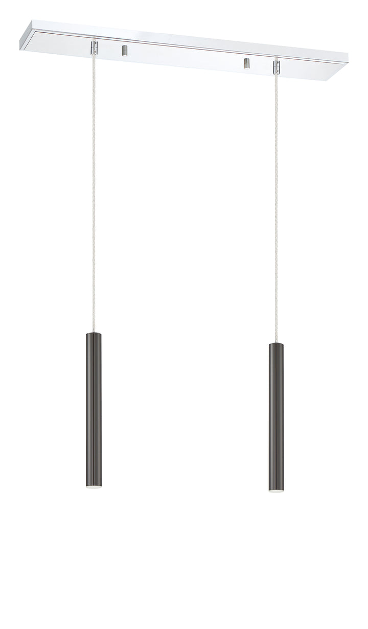 Forest - LED 2 Light Linear Chandelier (917MP12-PBL-LED-2LCH)