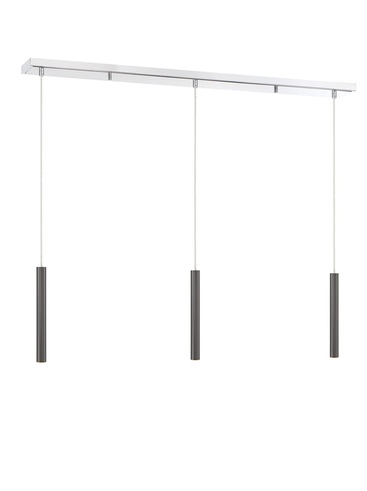 Forest - LED 3 Light Linear Chandelier (917MP12-PBL-LED-3LCH)