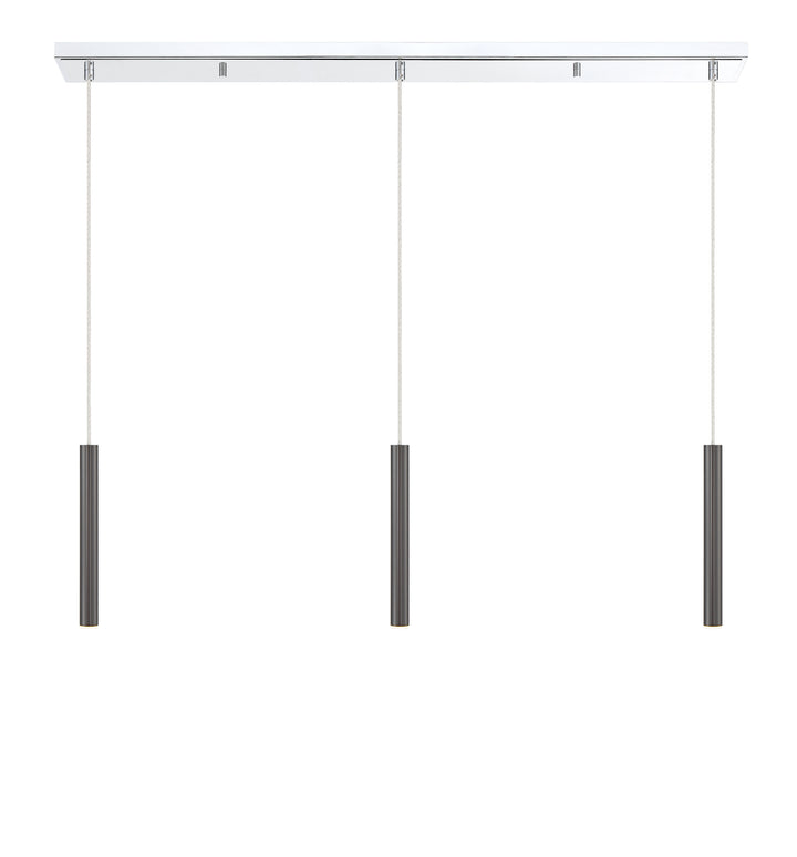 Forest - LED 3 Light Linear Chandelier (917MP12-PBL-LED-3LCH)