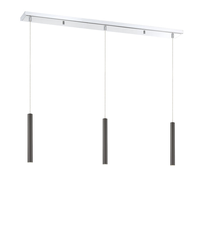 Forest - LED 3 Light Linear Chandelier (917MP12-PBL-LED-3LCH)
