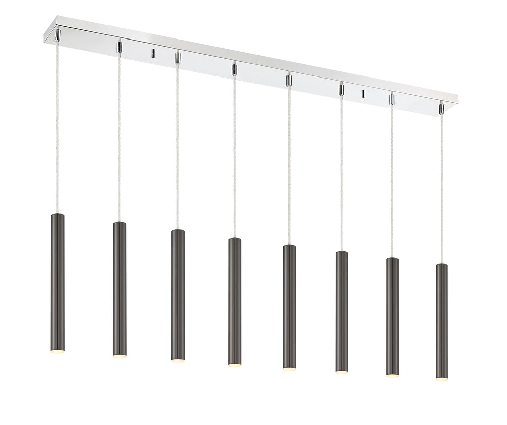 Forest - LED 8 Light Linear Chandelier (917MP12-PBL-LED-8LCH)
