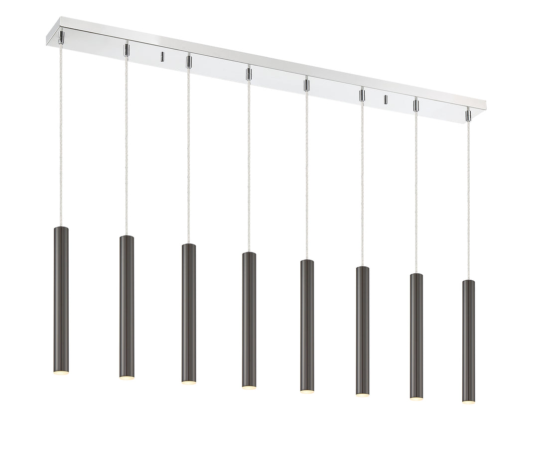 Forest - LED 8 Light Linear Chandelier (917MP12-PBL-LED-8LCH)