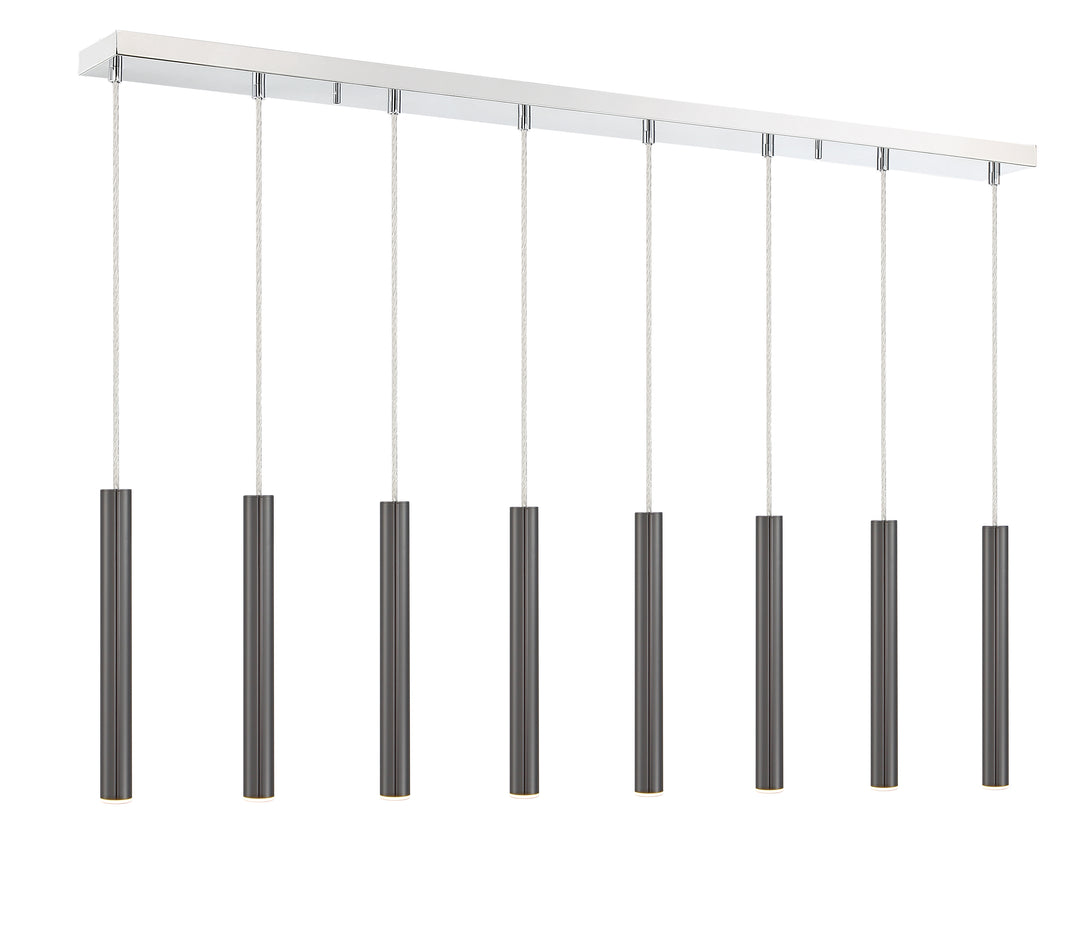Forest - LED 8 Light Linear Chandelier (917MP12-PBL-LED-8LCH)